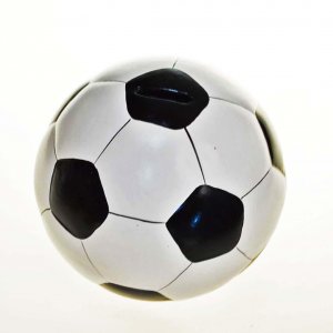 Keramická pokladnička míč černá XL